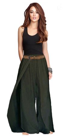 2 Bohemian Rayon Wide-leg Harem Pants, Bohemian Wide-leg Rayon Harem Pants, Versatile Summer Wrap Bottoms, Layered Pants, Wrap Pant, Bohemian Pants, Magic Dress, Capsule Wardrobe Outfits, Pants With Elastic Waist