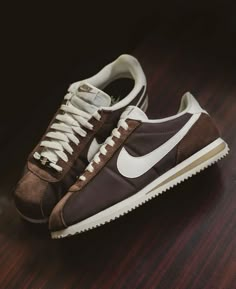 Nike Cortez|  Baroque Brown (Women's) Air Jordan Shoes For Women, Cortez Nike Shoes, Women Nike Dunks, Nike Dunks Outfit Woman, Brown Sneakers Women, Nike Cortez Outfit, Nike Cortez Mens, Nike Dunks Outfit, Dunks Outfit Woman