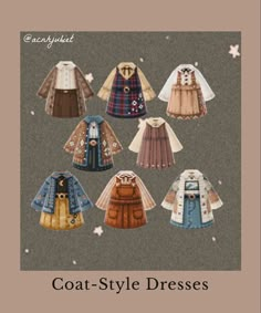 the coat - style dresses are available in many colors