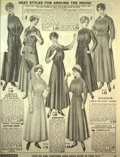 an old fashion magazine advertisement for women's dresses from the early 1900's