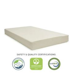 the greenguard mattress topper is shown