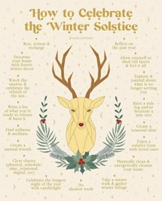 a poster with the words how to celebrate the winter solstice