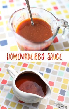 homemade bbq sauce in a measuring cup