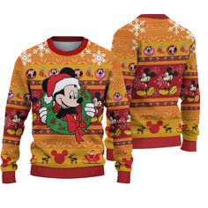 Disney Ugly Christmas Sweater, Mickey Mouse Gifts, 3d Sweater, Ugly Xmas Sweater, Woolen Sweaters, Mickey Christmas, Ugly Christmas Sweater Funny, Mickey Mouse Christmas, Disney Mouse