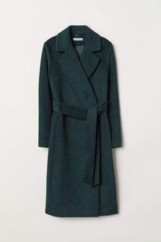 Soft Summer Dark, Hobbs Coat, Dark Green Coat, Express Outfits, Green Wool Coat, Chicago Outfit, Raincoat Outfit, Long Rain Coat, Coat With Belt