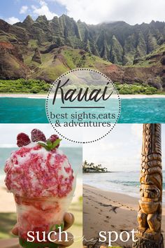 the cover of kauai's best sights and adventures, such as to sit on the beach