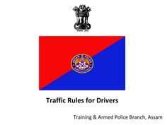 the cover of traffic rules for drivers training and armed police branch, assan district