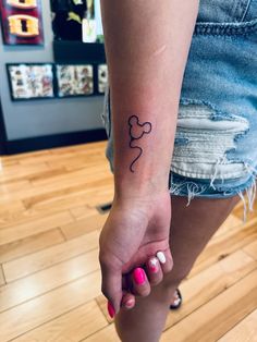 Mickey mouse Disney tattoo idea Mickey Balloons Tattoo, Minnie Mouse Balloon Tattoo, Disney Ballon Tattoos, Mickey Mouse Balloon Tattoo, Disney Balloon Tattoo, Mickey Ears Tattoo, Tattoo Ideas Female Disney, Mickey Balloon Tattoo, Small Disney Tattoo