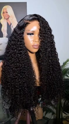 Deep Curl Wig, Curly Wig Install, Curl Wig, Blessed Wednesday, Stylish Hairstyles, Natural Hair Wigs