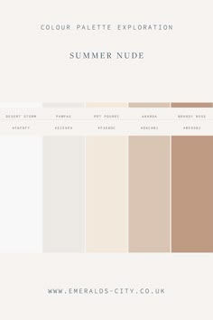 the color palette for summer nude