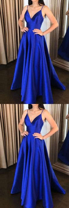 Prom Dress Royal Blue, Satin Long Prom Dress, Popular Prom Dresses, Winter Dance, Prom 2020, Teen Dress, Royal Blue Prom Dresses, Dress Royal, Graduation Dresses