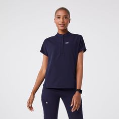 Official FIGS® Scrubs. Ridiculously Soft Scrubs Designed Just For You. Get Free Shipping On Orders $50+! Navy Blue Scrubs Outfit, Fig Scrubs Women, Scrubs Uniform Cute Navy Blue, Navy Figs Scrubs, Dark Blue Scrubs, Lab Coats, Private Practice