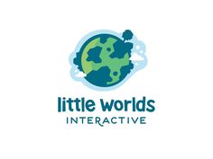 the little world's interactive logo is shown in blue and green, with an image of