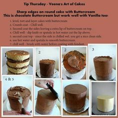 the instructions for how to make a cake with chocolate icing and whipped cream on top