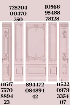 the sizes of doors in different styles and colors