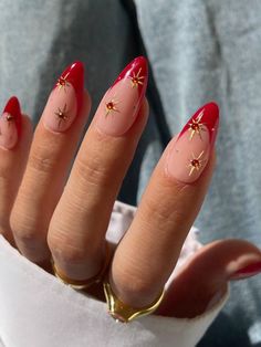 Multicolor  Collar    3D Nails Embellished   Nail,Hand & Foot Care Trendy Tapered Square Nails, Coffin Festival Nails, Nail Art For Red Dress, Mistletoe Acrylic Nails, Red Gel Tips Nails, Cute Almond Nails Christmas, Easy Press On Nails, Gold Twinkle Nails, Dark Red Nails With Snowflake