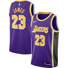 the los lakers jersey is shown in purple and yellow