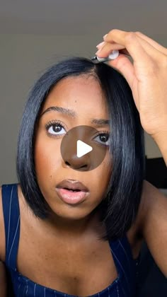 Deborah Wanjala on Instagram: "I found the perfect product to tame the frizzy flyaways. Still can't get my silk press to fall off the bone though. I'm just going to have to keep learning from Kiara. #hair #grwm" Mid Length Hair Styles For Black Women, Full Head Weave With Bangs, Trimmed Hairstyles Women, Mid Length Hair Ideas Easy Hairstyles, Short Relaxed Bob Black Women, How To Sleep With A Bob Hairstyle, Layered Afro Hair Shape, Bob Ideas Black Women, Hair Styles For Relaxed Hair Black Women