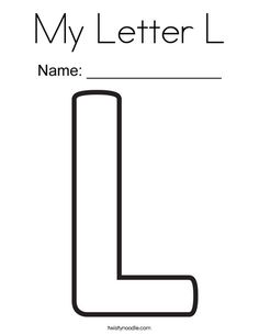 the letter l is for my letter l coloring page