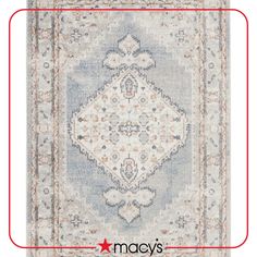 in stock Powder Room Update, Light Blue Rug, Shaped Rug, Rug Designs, Artisan Rugs, Washable Area Rug, Room Update, Classic Rugs, Ivory Rug