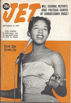 the cover of jet magazine with an image of a woman holding a microphone