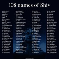 the names of shiv in different languages