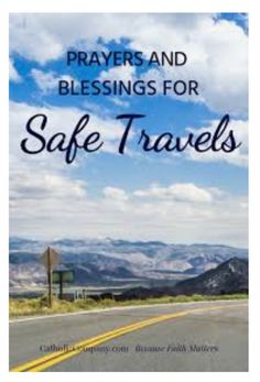 a book cover with the words, prayer and blessing for safe travels