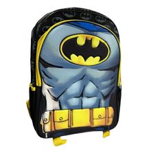 Show Off Your Love For The Caped Crusader With This Batman Dc Comics Boy's Kids Muscle Bookbag Backpack School Bag Tote. Perfect For School, Hiking, Or Camping, This Backpack Features A Bold Black Color With A Geometric Pattern And A Zip Closure. The Spacious Interior Has An Item Height Of 15 1/2" And An Item Width Of 12 1/2", Providing Enough Room To Store All Your Essentials. This Backpack Is Made In China And Is Perfect For Any Young Fan Of The Dark Knight. 10% Discount For Bundles For 3 Item Back To School Cartoon Print Bags, Novelty Black Backpack For Everyday Use, Themed Backpack For Cosplay, Novelty Black Standard Backpack, Cartoon Character Print Bags For Everyday Use, Novelty Backpack For Daily Use, Black Novelty Standard Backpack, Themed Black Backpack For Everyday Use, Themed Cosplay Backpack