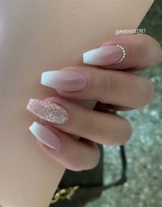 Nails Mismatched, Nails Ombre, Valentine Nails, Nails Glitter, Ideas Nails, Summer Acrylic Nails