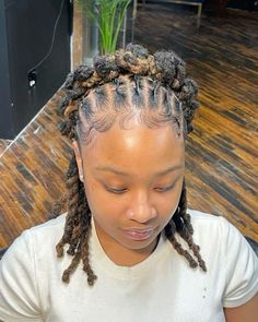 Half Up Half Down Locs, Loc Crown, Crown Women, Short Locs, Dreadlock Hairstyles For Men