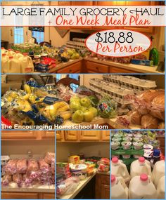 Large Family Grocery Haul and Meal Plan: $170 {$18.88 per person!} for our Family of Nine|6.6.16 This week’s large family grocery haul at Aldi came to $170. That breaks down to just $18.88 per family member (growing family of nine) for this week! Let’s jump right into the savings for this week.  Milk was down … Budget Freezer Meals, Freezer Meal Planning, Large Family Meals, Meals Easy, Family Of 6, Budget Meal Planning