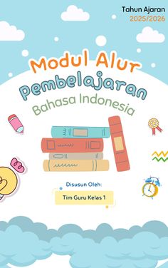 an advertisement for the indonesian children's book, modul alur pembelain