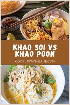 Calling all foodies and lovers of Asian cuisine! You won't want to miss out on this mouth-watering blog post that delves into the delectable differences between Khao Poon and Khao Soi, two must-try coconut curry soups from Thailand. As a newfound fan of Southeast Asian food, I stumbled upon this post and couldn't wait to share it with my fellow food enthusiasts. Get ready to tantalize your taste buds with all the juicy details and discover your new favorite dish. Trust me, you won't want to miss Asian Egg Noodle Recipes, Asian Noodle Salad Recipe, Thai Coconut Curry Soup, Asian Salad Recipe, Thai Coconut Curry