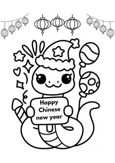 Chinese New Year Coloring Pages, New Year Coloring Pages, Preschool Circle Time, Print Outs, Circle Time, Happy Chinese New Year, Coloring For Kids, Chinese New Year, Painted Rocks