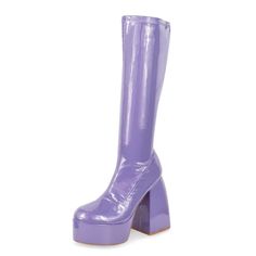 Nwt - Approximate Heel Height 4 Inches. Approximate Platform Height 2 Inches. Purple Go Go Boots, Purple Platform Boots For Fall, Purple Synthetic Boots For Spring, Fall Purple Platform Boots, Purple Synthetic Spring Boots, Cute Purple Shoes, Purple Platform Boots, Gogo Boots Outfit, Emo Christmas