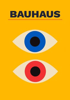 Bauhaus style abstract and modern poster Art Exhibition Posters, Walter Gropius, Soyut Sanat Tabloları, Bauhaus Design, Yellow Art, Exhibition Poster