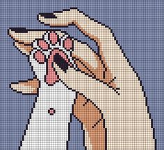 Alpha pattern #155319 | BraceletBook Dog Alpha Pattern, Modele Pixel Art, Graph Crochet, Pixel Crochet, Pixel Art Grid, Tapestry Crochet Patterns, Pixel Pattern, Pixel Art Pattern, Crochet Tapestry