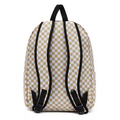 The Old Skool Check Backpack is a favorite for good reason. This classic backpack features an all-purpose, two-pocket design with an organizer in the front, a slip-in interior pocket, laptop sleeve that fits most 15'' laptops, and a side water bottle pocket. The iconic checkerboard pattern and heritage details like the woven logo label bring added branding to this iconic design.Our team has set ambitious sustainability goals. Big or small, all of our efforts add up to positive change. To earn th White Vans Bags, Vans Functional Backpack For Back To School, Functional Vans Backpack, Casual Vans Backpack For Everyday Use, Functional Vans Backpack For Back To School, Vans Functional Travel Backpack, Vans Bags For Back To School, Vans Travel Backpack, Vans Standard Backpack For Travel