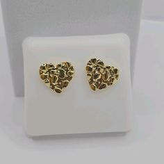 Earrings Nugget Style Gold-Plated Beautiful Heart Style No Fade No Tarnish Just Don't Take Long Showers With Them Gold Over Stainless Medium Zise Nugget Jewelry, Gold Nugget Jewelry, Nugget Earrings, Xoxo Jewelry, Gold Nugget, Girly Accessories, Beautiful Heart, Heart Earrings, Jewelry Set