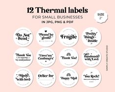 12 different labels for small businesses