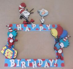 the cat in the hat birthday photo frame