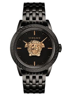 Versace Watches, Versace Logo, Vintage Versace, Versace Watch, Versace Collection, Black Bracelets, Watches For Women, Boutique Online, Rose Gold Watch