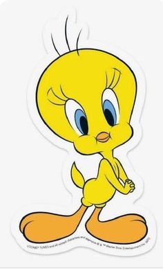 an image of a cartoon character with blue eyes and yellow feet on a white background