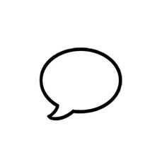 a black and white drawing of a speech bubble