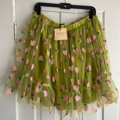 Nwt Size Xl Spring Green Bottoms For Brunch, Green Tiered Mini Skirt For Spring, Spring Green Mini Skirt For Brunch, Cute Green Spring Bottoms, Vintage Skirts, Vintage Skirt, Flare Skirt, Unique Vintage, Dream Closet