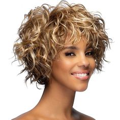 Highlight Brown Short Loose Curly Bob Human Hair Wigs For Women Brazilian Remy     Feature:   1.Made of 100% Human Virgin hair, silky, softness and smoothness. Shedding and Tangle free. 2.Natural color hair could be dyed by yourself. Can be curled or straightened 3.Average size cap, adjustable and comfortable. Detailed size could be found in product description. 4.Shedding and tangle free, chemical free, harmless to your health. 5.No lace  Note:   The display pictures shown online were taken by our professional man using our own model. There would be slight difference on the model shape or colors from different person, please contact us if it does not look like the picture.             Package include: 1xWIGS PaymentTerms of salesContact us Payment   We accept PayPal only. We ship to your Blonde Highlights On Brown Hair Curly, Long Bob Haircuts With Layers, Curly Angled Bobs, Bob Haircuts With Layers, Shoulder Haircut, Haircuts With Layers, Bob Human Hair Wigs, Highlight Brown, Styles Wigs