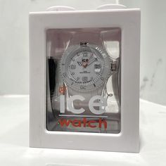 Brand New Ice Watch In Its Original Packaging! Never Taken Out Of Its Box. This Is The Perfect Icy White Watch For Your Collection White Watch Accessories As A Gift, Orange Watches, Purple Watch, Water Resistant Watch, Ice Watch, Big Watches, White Watch, Pure White, White Dial