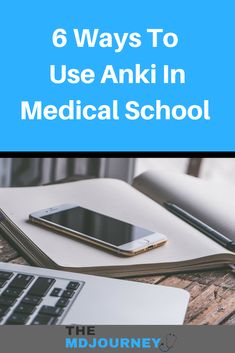 an open notebook with the title 6 ways to use anki in medical school