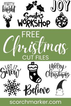 free christmas cut files for silhouettes