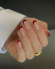 Red Christmas Nails, Cute Christmas Nails, Christmas Nails Easy, Christmas Gel Nails, Her Nails, Thanksgiving Nails, Festival Nails, Xmas Nails